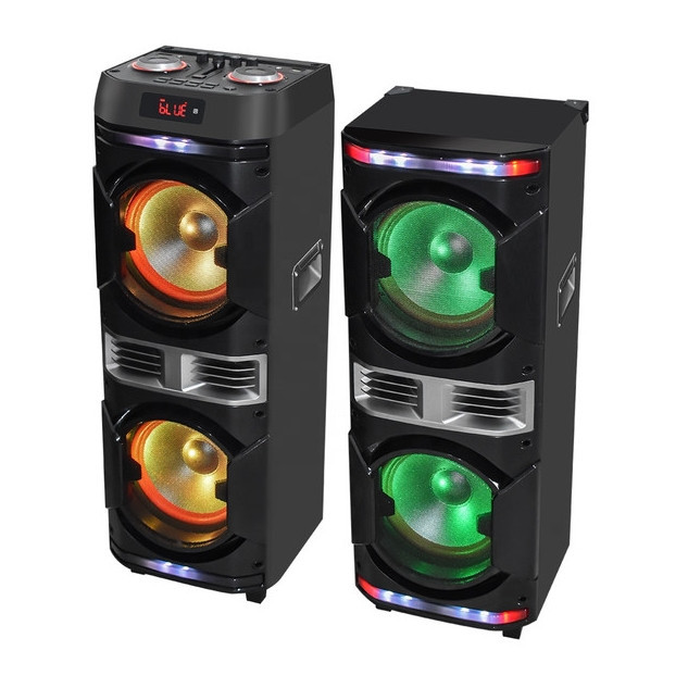 Парні акумуляторні блютуз-колонки Proaudio 1010 (2 радіомікрофони)  ⁇  Переносна акустична система