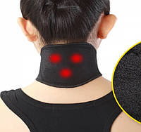 Турмалиновый шийний бандаж з магнітами Self heating neck guard band | Комір для шиї