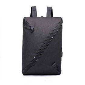 Багатофункціональний місткий рюкзак UNO bag Black c виходом для USB і навушників