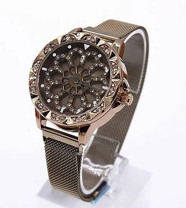 Годинник Rotation Watch КОРИЧНЕВІ | Жіночі наручні годинники, фото 2