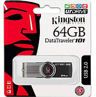 Флеш-накопитель USB 64Gb Kingston DT101 Черный | Флешка для ПК