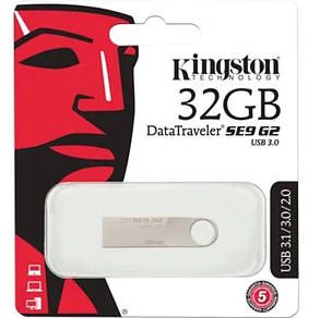 Флеш-накопичувач USB 32Gb Kingston SE9 Метал, Флешка для ПК, фото 1