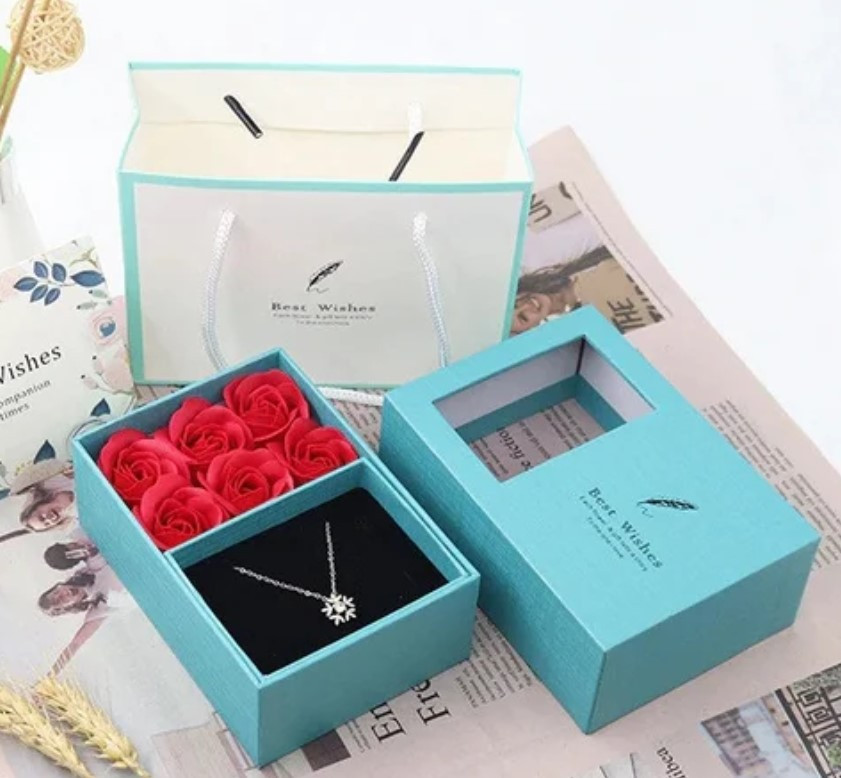 Подарунковий набір мила з троянд flower 6 pcs gift box, Мило натуральне в подарунковому наборі