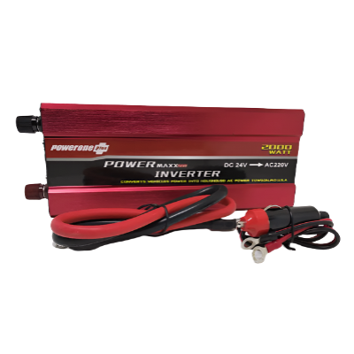 Перетворювач напруги PowerOne + 24V-220V 2000W USB/LED ⁇ Інвертор в автомобіль