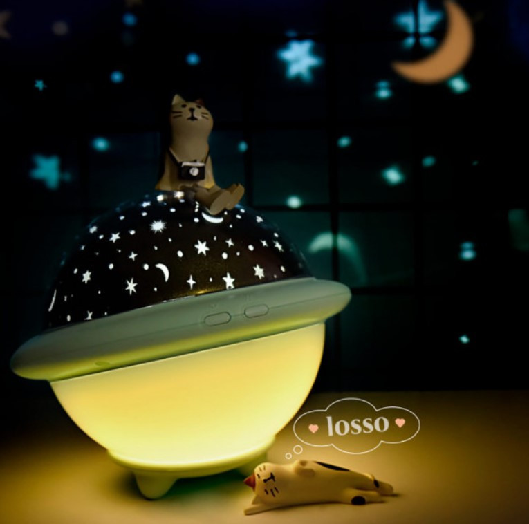 Нічник зоряне небо Night Light projection lamp, Дитячий нічник-проектор, М'який лід нічник, М'який лід нічник