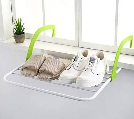 Знімна сушарка для одягу ЗЕЛЕНА Fold Clothes Shelf, Сушарка для речей, Сушарка на батарею, фото 1