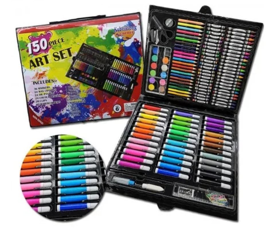 Набір для творчості 150 предметів Art Set, Дитячий набір для малювання, Набір юного художника, Набір юного художника