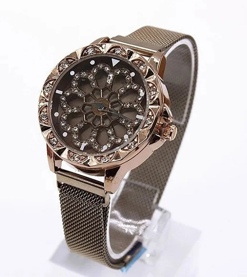 Годинники Rotation Watch КОРИЧНЕВІ, Жіночі наручні годинники
