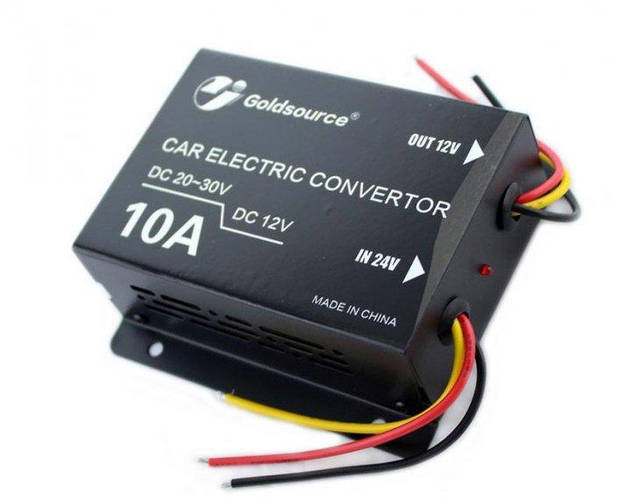 Преобразователь DC/DC 24v-12v 10A, Инвертор в машину, Понижающий авто ...
