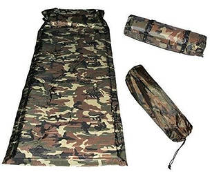 Самонадувний килимок, каремат, з підголівником, надувною подушкою, 180х60см, туристичний, рибальський, надійний