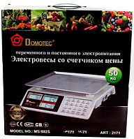 Ваги торгові ACS Domotec MS-982S 50 кг | Ваги настільні | Електронні ваги з лічильником ціни