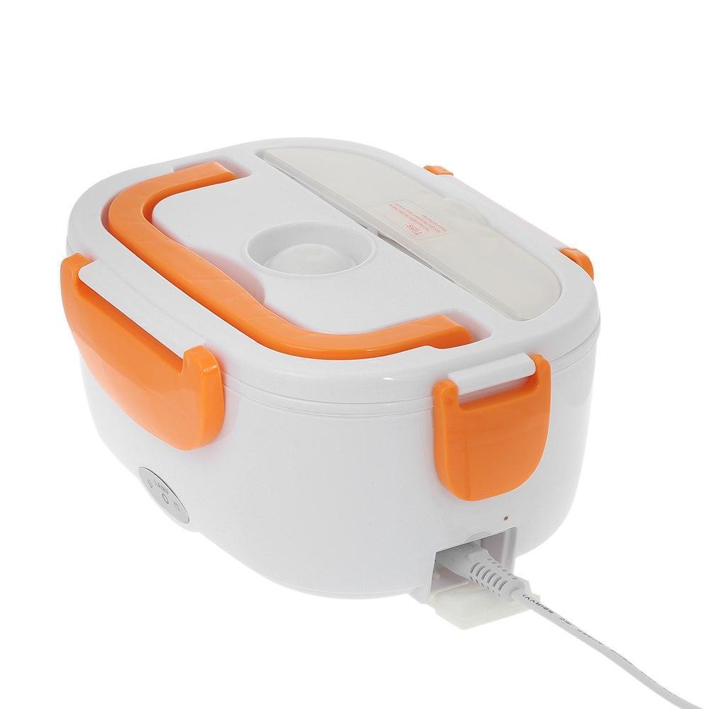 Ланч-бокс із підігрівом від мережі 220V - Electric lunch box ОРАНЖЕВИЙ