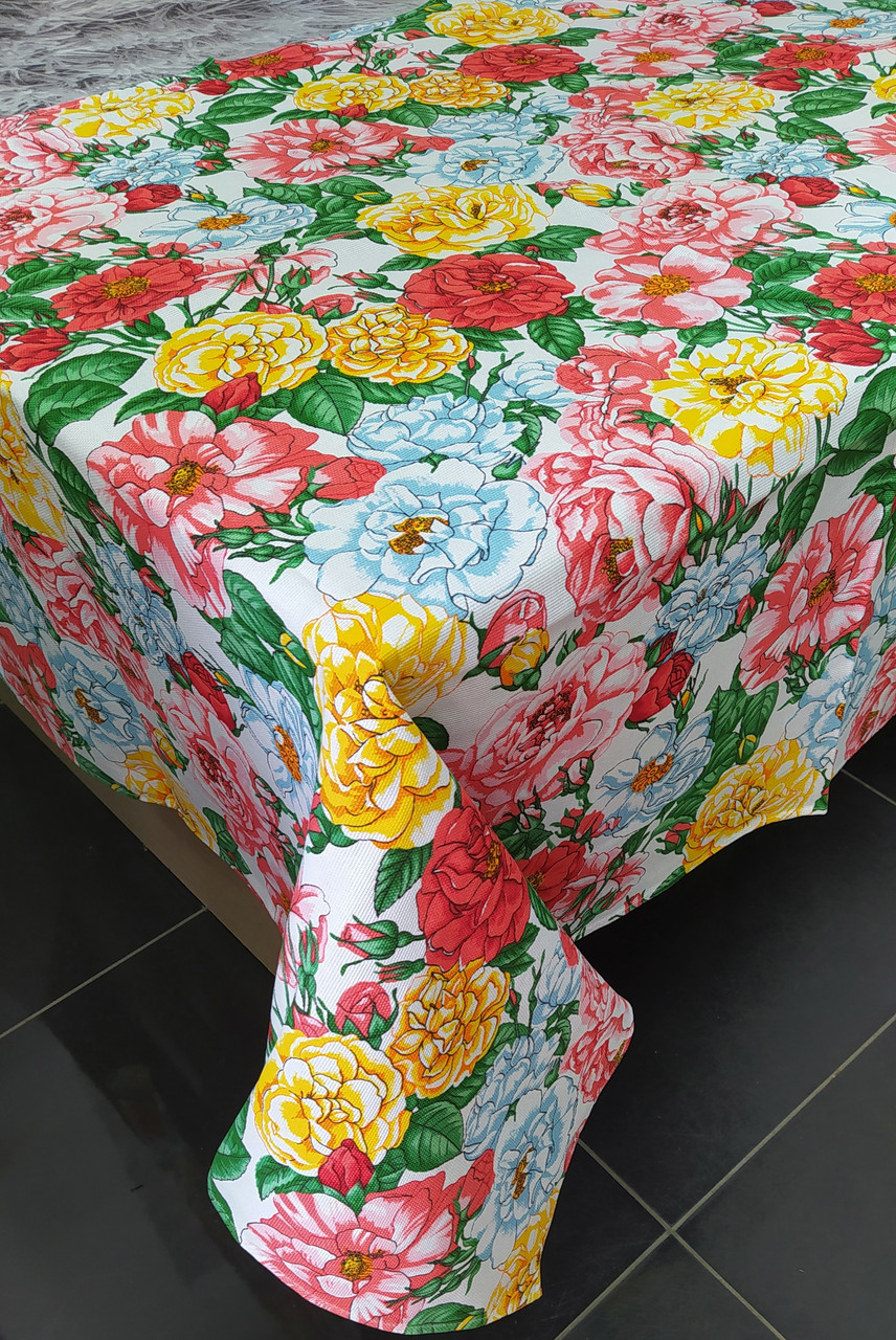 Скатертина лляна розмір 180x150 см на святковий стіл (N-901)