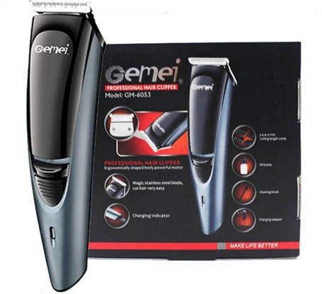 Машинка для стрижки Gemei GM 6053, Тример акумуляторний, фото 1