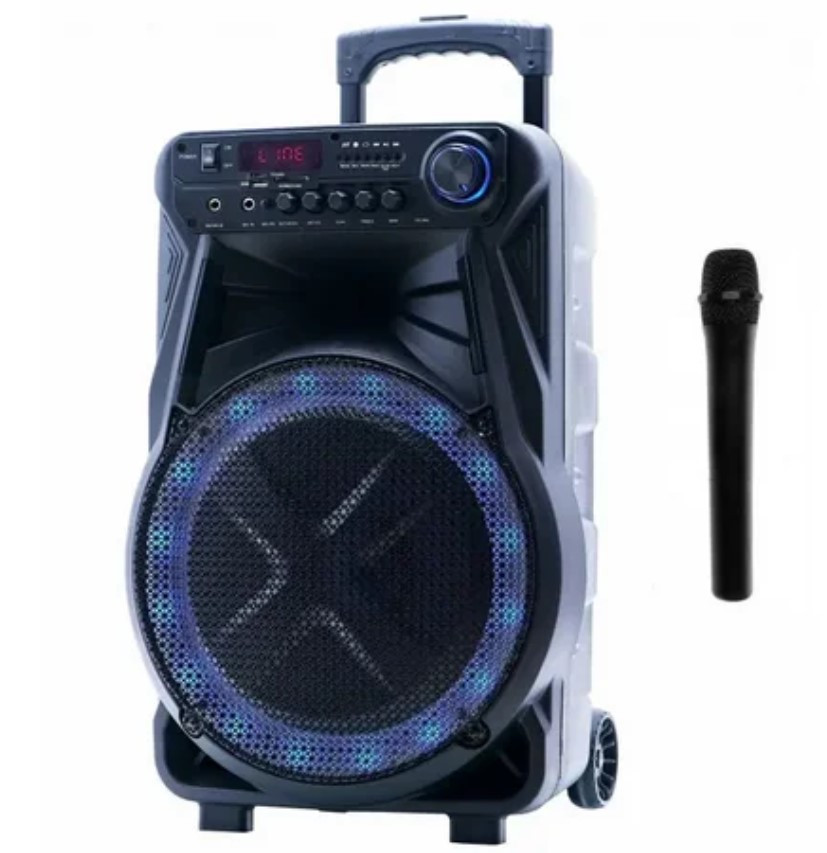Акустична система з мікрофоном Goldteller GT-6022 USB/SD/FM/Bluetooth, Колонка-чемодан