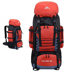 Туристичний водонепроникний рюкзак на 90 л (80х25х36 см) S1907, Червоний / Рюкзак великий похідний