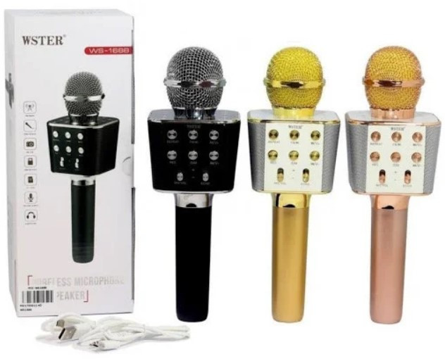 Караоке-мікрофон Wster WS-1688, Бездротовий Bluetooth мікрофон
