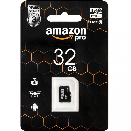 Карта пам'яті micro SDHC 32GB Amazon pro (class 10) (БЕЗ АДАПТЕРА), Мікро СД карта
