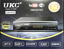Тюнер DTV T2 0968 metal з підтримкою wifi адаптера (з екраном) | ТВ тюнер | Цифрова приставка для телевізора