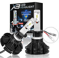 Автолампа LED X3 H11 | Лед лампа в фары | Светодиодная лампа для авто