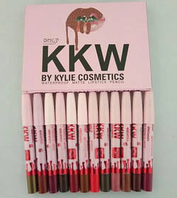 Набір матових помад-олівців KKW Kylie | Набір помад Кайлі