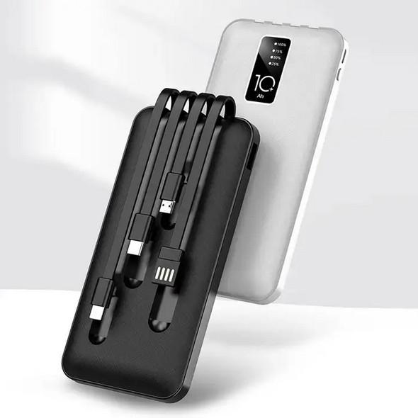 Power bank HEPU HP965 10000 mAh, Повербанк із набором зарядних кабелів, Портативна зарядка для телефона