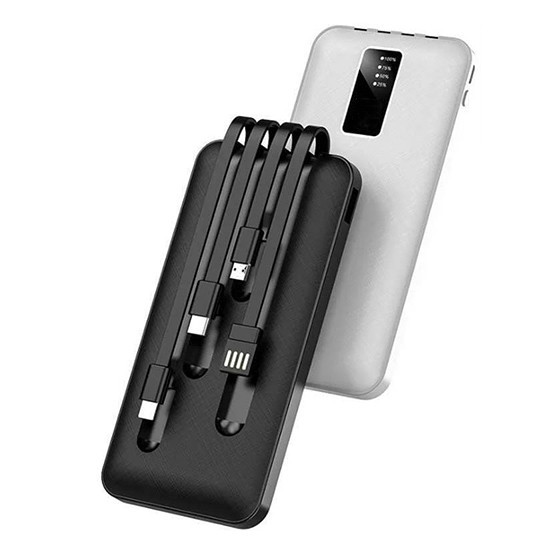 Power bank HEPU HP966 20000 mAh, Повербанк із набором зарядних кабелів, Портативна зарядка для телефона