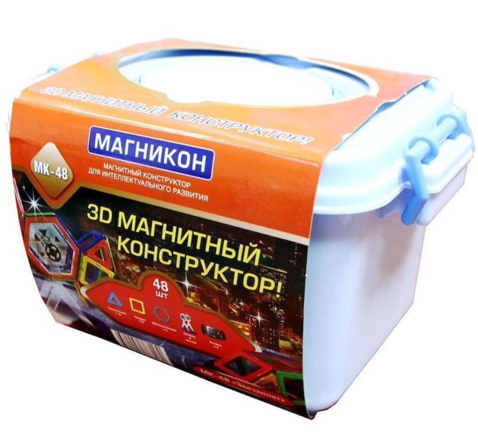 Магнітний конструктор Магнікон МК-48, Розвиваючий конструктор, Конструктор для дітей, Конструктор для дітей