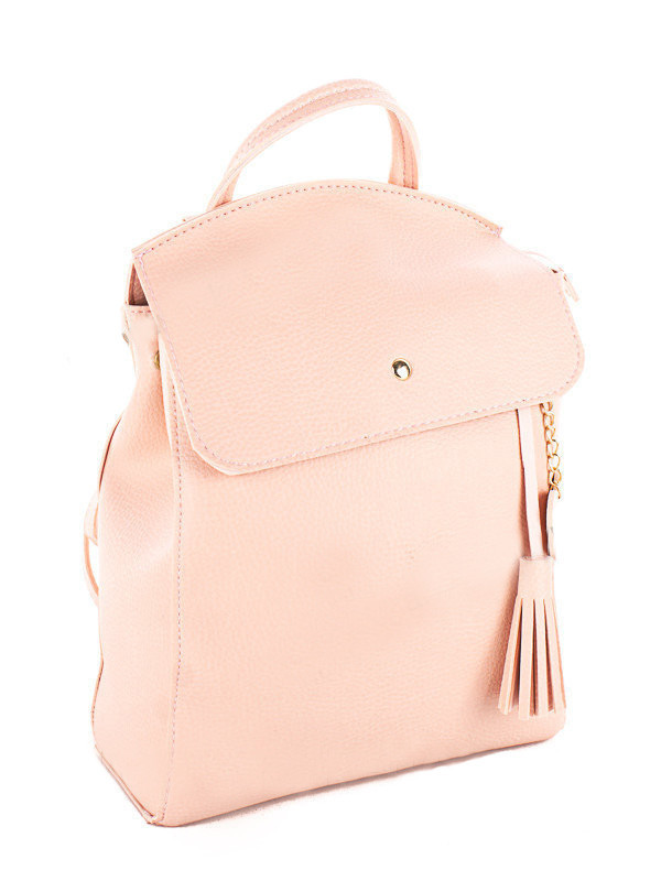 Молодіжний сумка-рюкзак WeLassie 44610 з підвіскою серце, пудровий, фото 1