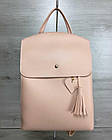 Молодіжний сумка-рюкзак WeLassie 44610 з підвіскою серце, пудровий, фото 2