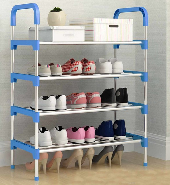 Полиця для взуття Shoe Rack (4 полиці, 12 пар), Стійка для зберігання взуття
