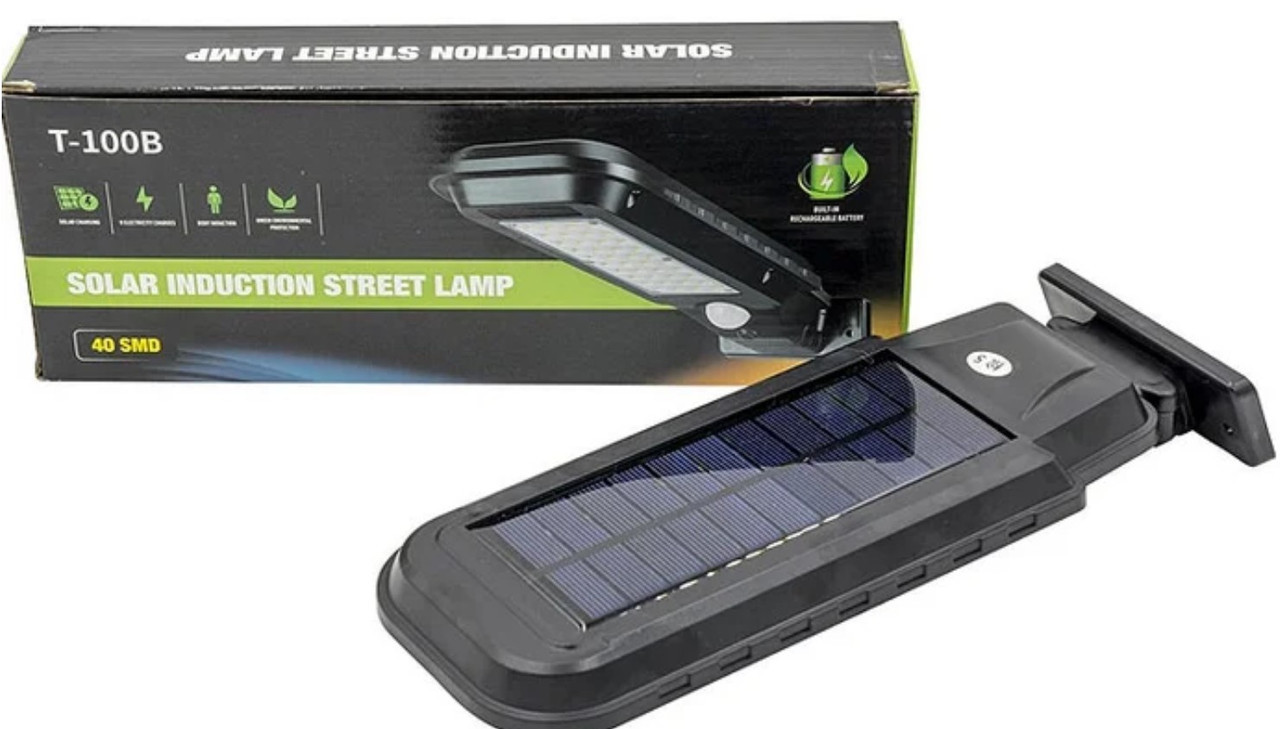 Лампа вулична Solar Motion T-100B, Ліхтар з датчиком руху, Вуличний led світильник, Вуличний led світильник