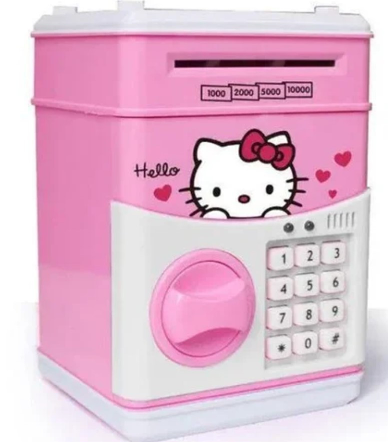 Дитячий сейф Hello Kitty, Скарбничка з купюроприймачем, Скарбничка для дітей