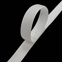Липучка контактная 20 мм цвет белый лента-крючки и лента-петли комплект с ответной частью loop/hook