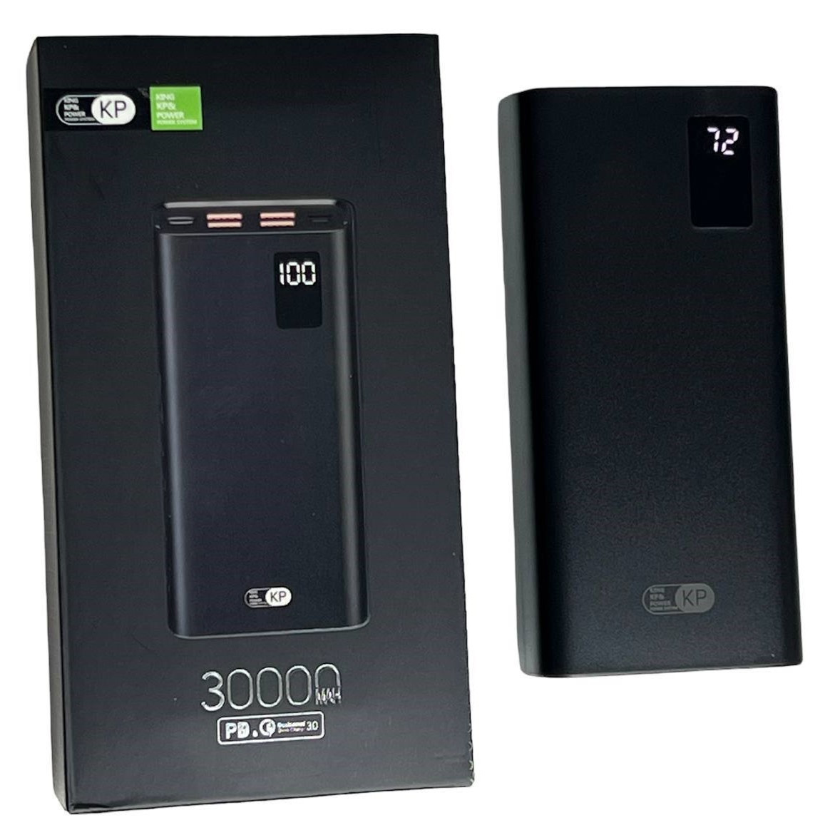 Power Bank KP PD-32 30000 mAh, Повербанк зі швидким заряджанням QC3.0, Портативна зарядка для телефона