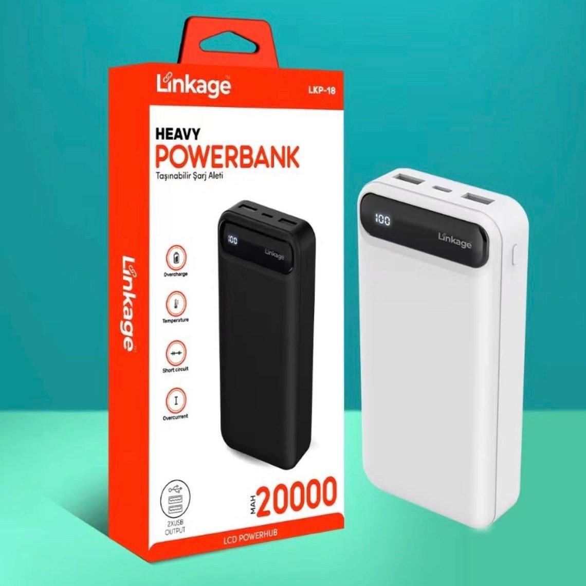 Power Bank LINKAGE LKP-18 20000 mAh, Повербанк, Портативна зарядка, Зовнішній акумулятор для телефона