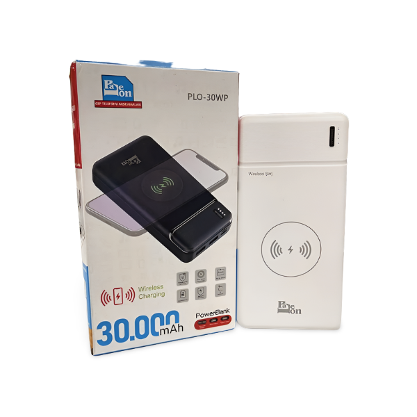 Power Bank PALEON PLO-30WP 30000 mAh, Повербанк із бездротовою зарядкою, Зовнішній акумулятор для телефона