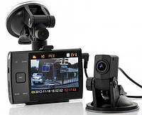 Автомобильный видеорегистратор HD LED Car CAM 720p DVR Dual Camera video rec | Видеорегистратор в авто