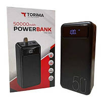 Power Bank TORIMA TRM-1050 50000 mAh | Повербанк с фонариком | Портативная зарядка для телефона