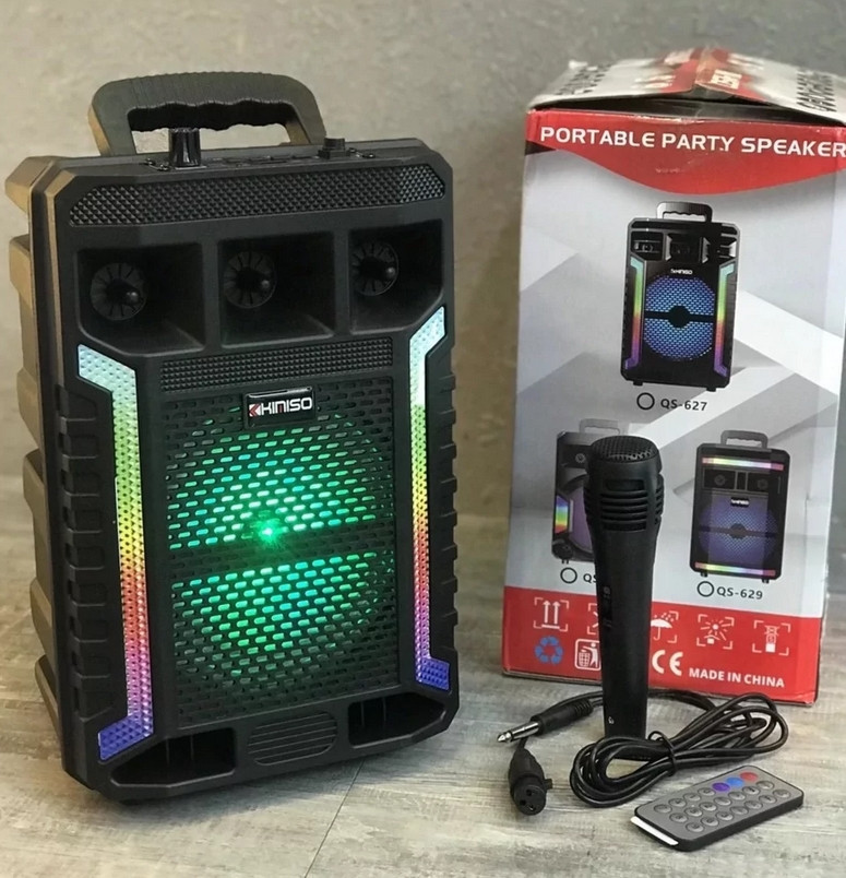 Колонка з мікрофоном Kimiso QS-627 BT (6.5 "BASS/1000W), Bluetooth акустика, Колонка-чемодан