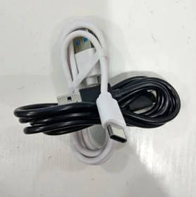 Шнур Type-C-USB T3 круглий (чорний, білий) | Зарядний кабель для смартфона | Дріт для зарядки телефону
