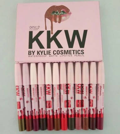 Набір матових помад-олівців KKW Kylie, Набір помад Кайлі, фото 1