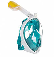 Подводная маска ЗЕЛЕНАЯ L/XL | Маска для подводного плавания EasyBreath | Маска для снорклинга