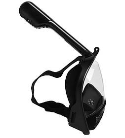 Підводна маска ЧОРНА S/M, Маска для підводного плавання EasyBreath, Маска для снорклінгу, Маска для снорклінгу