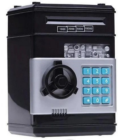 Дитячий сейф-скарбничка з кодовим замком, Скарбничка з купюроприймачем, Дитячий сейф для грошей, фото 1