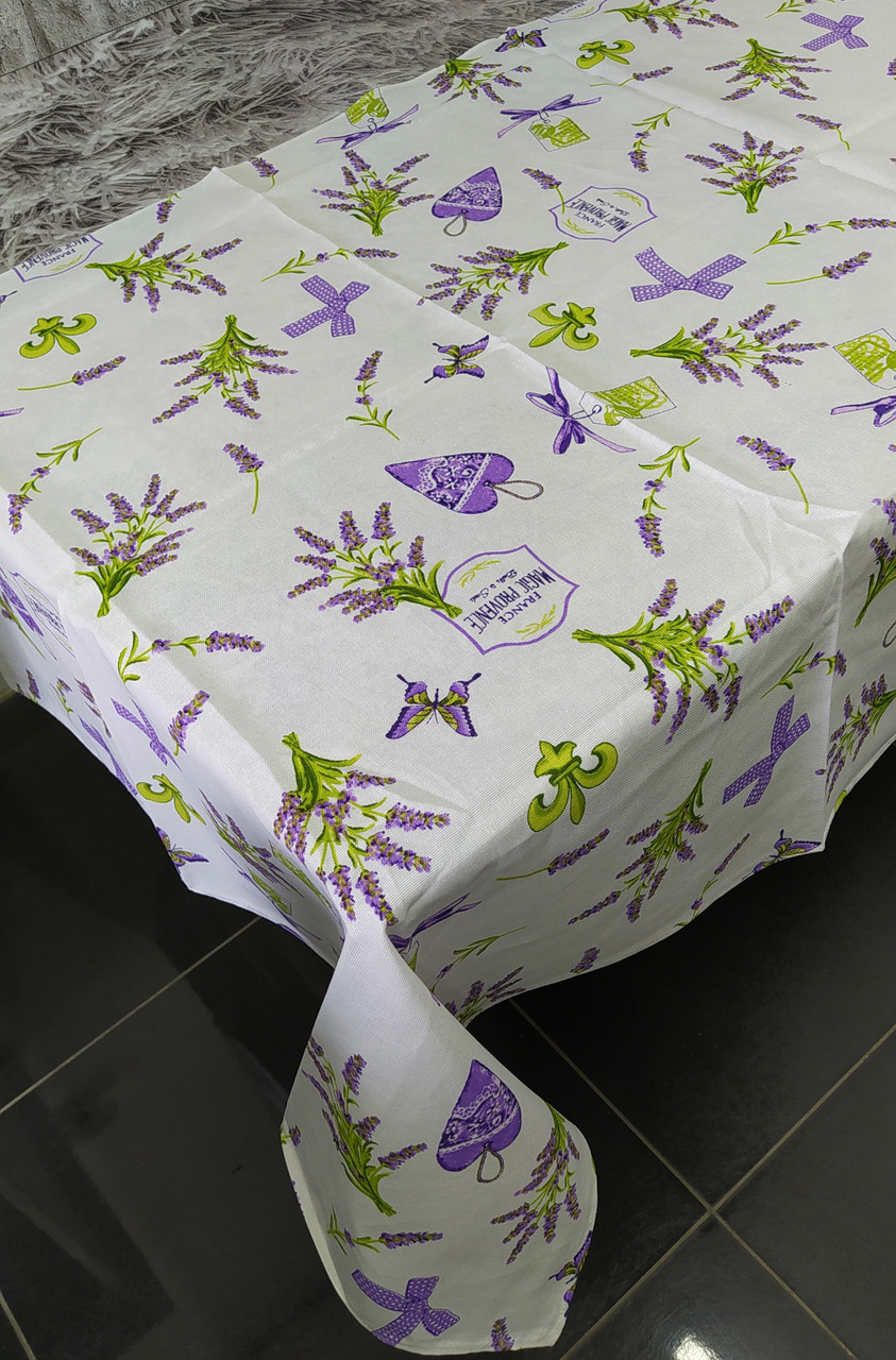 Скатертина лляна розмір 110x150 см на святковий стіл (N-901)