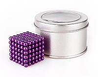 Фиолетовый Неокуб Оригинал Neocube 216 шариков 5мм в боксе | Неокуб магнитный конструктор