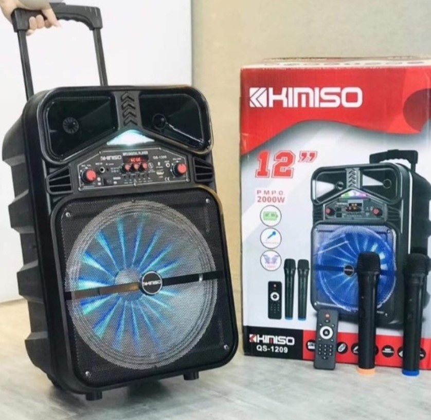 Колонка портативна акустична KIMISO QS-1209 BT (12 "BASS), Блютуз колонка, Колонка для музики, Колонка для музики