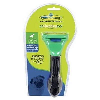Фурмінатор маленький з кнопкою, Furminator для розчісування домашніх тварин, Гребінець для шерсті, фото 1