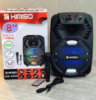 Колонка портативна акустична KIMISO QS-4808 BT (8 "BASS), Блютуз колонка, Колонка для музики, Колонка для музики